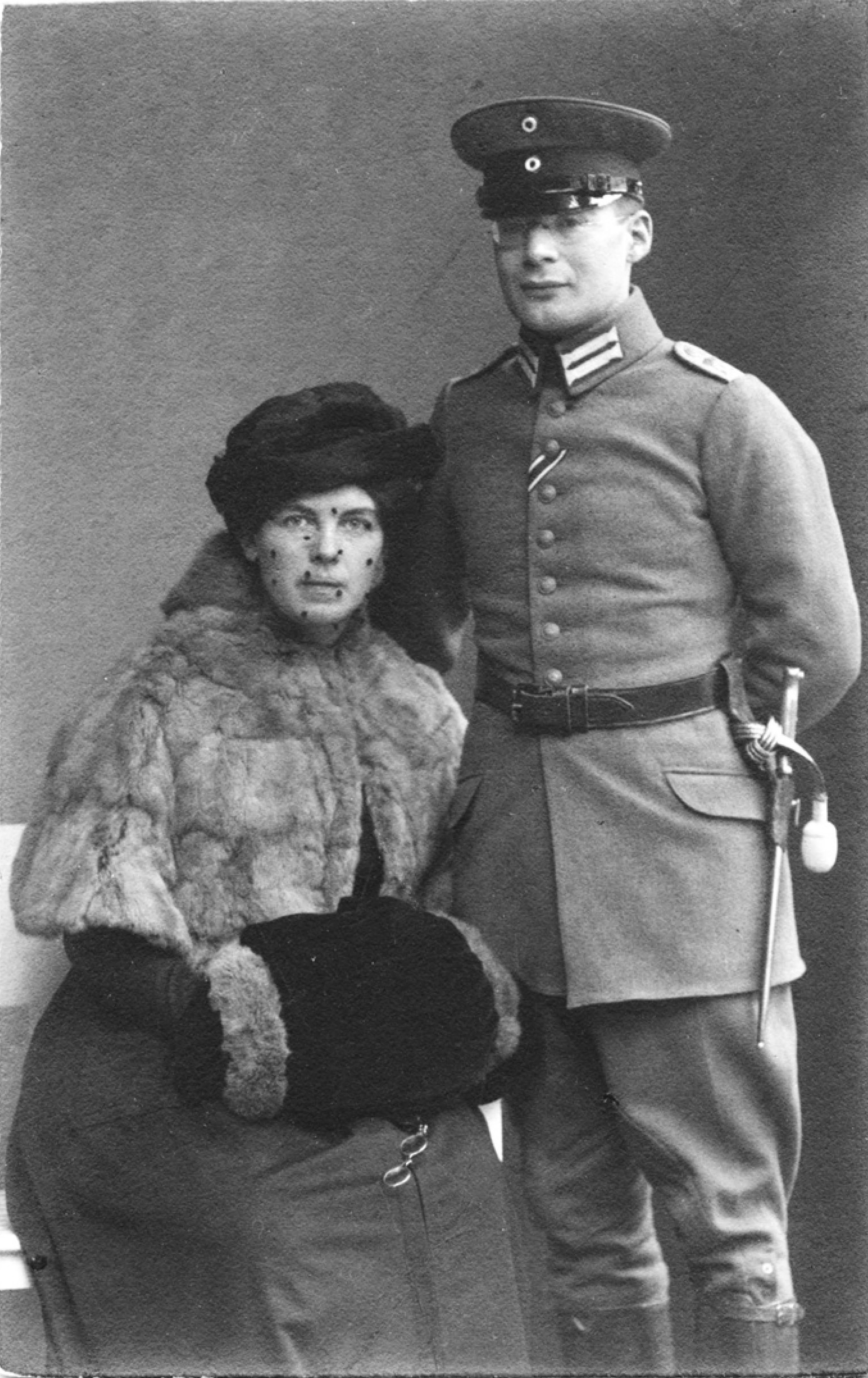 Rudolf Berliner mit Ehefrau Maria Bever, um 1914/1918.